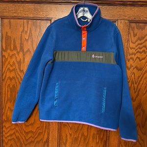 Cotopaxi women’s blue snap quarter fleece L